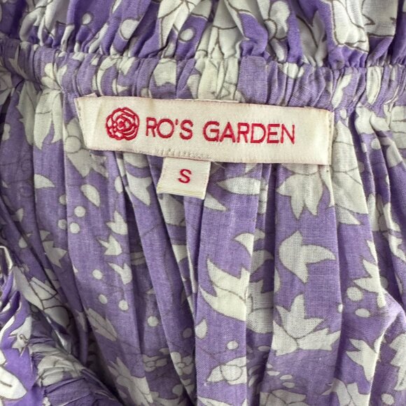 RO'S Garden Sofia Cover Up Tunic Dress Small Purple Floral Sleeveless DR-1684 - Picture 7 of 9